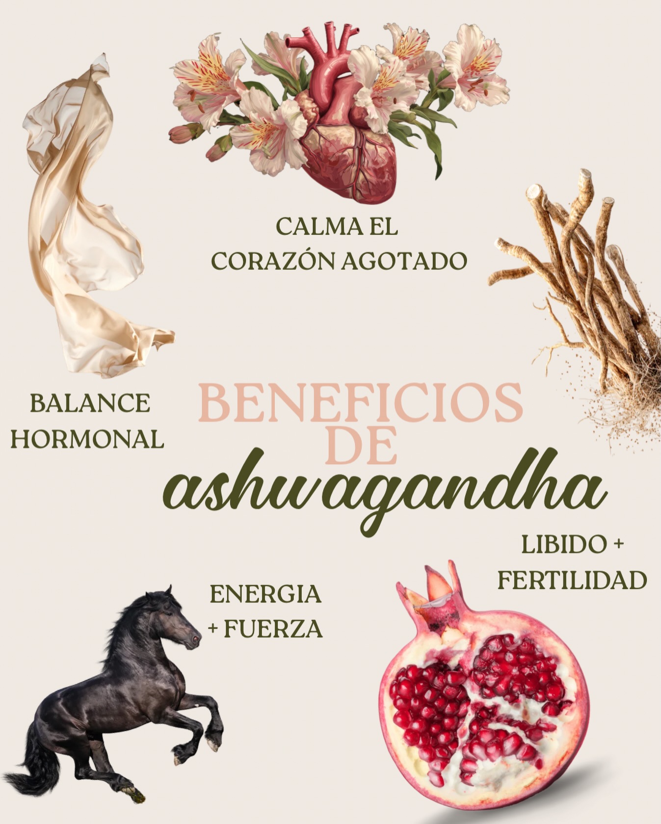 Ashwagandha es una de las plantas más usadas en Ayurveda por una razón 🌿

No porque estimule el cuerpo…
sino porque ayuda al cuerpo a recuperarse de vivir demasiado tiempo en estrés.

Tradicionalmente se usa para:
• sistema nervioso
• balance hormonal
• agotamiento profundo
• libido + fertilidad
• apoyo al sueño
• recuperación física
• energía más estable y enraizada

Cuando el estrés se mantiene alto por mucho tiempo, el cuerpo empieza a pasarlo factura:
cansancio,
desbalance hormonal,
mente agotada,
baja libido,
mal sueño,
sensación de desconexión contigo mismo.

Ashwagandha ayuda al cuerpo a volver a un estado más equilibrado.

En Herbalista la trabajamos:
🌿 en polvo a granel
🌿 extracto líquido
🌿 mezclas adaptógenas

Nuestras combinaciones favoritas:

✨ KAMASUTRA
Extracto líquido botánico para libido, fertilidad, balance hormonal, circulación, vitalidad y energía sensual.
Para él y para ella.

✨ EQUILIBRIA
Extracto líquido herbal para balance hormonal, Síndrome premenstrual, regulación del ciclo y apoyo emocional.

✨ GOLDEN MYLK
Mezcla adaptógena con cúrcuma y jengibre para inflamación, digestión, recuperación y apoyo al sistema nervioso.

Si sientes que esta es tu planta,
trabájala de forma constante por al menos 3 semanas 🌿

Disponible para envíos hacia toda la República Dominicana.

Si no sabes cuál formato es mejor para ti,
escríbenos por DM ✨

#ashwagandha
#adaptogenos
#medicinaherbal
#balancehormonal
#fertilidad