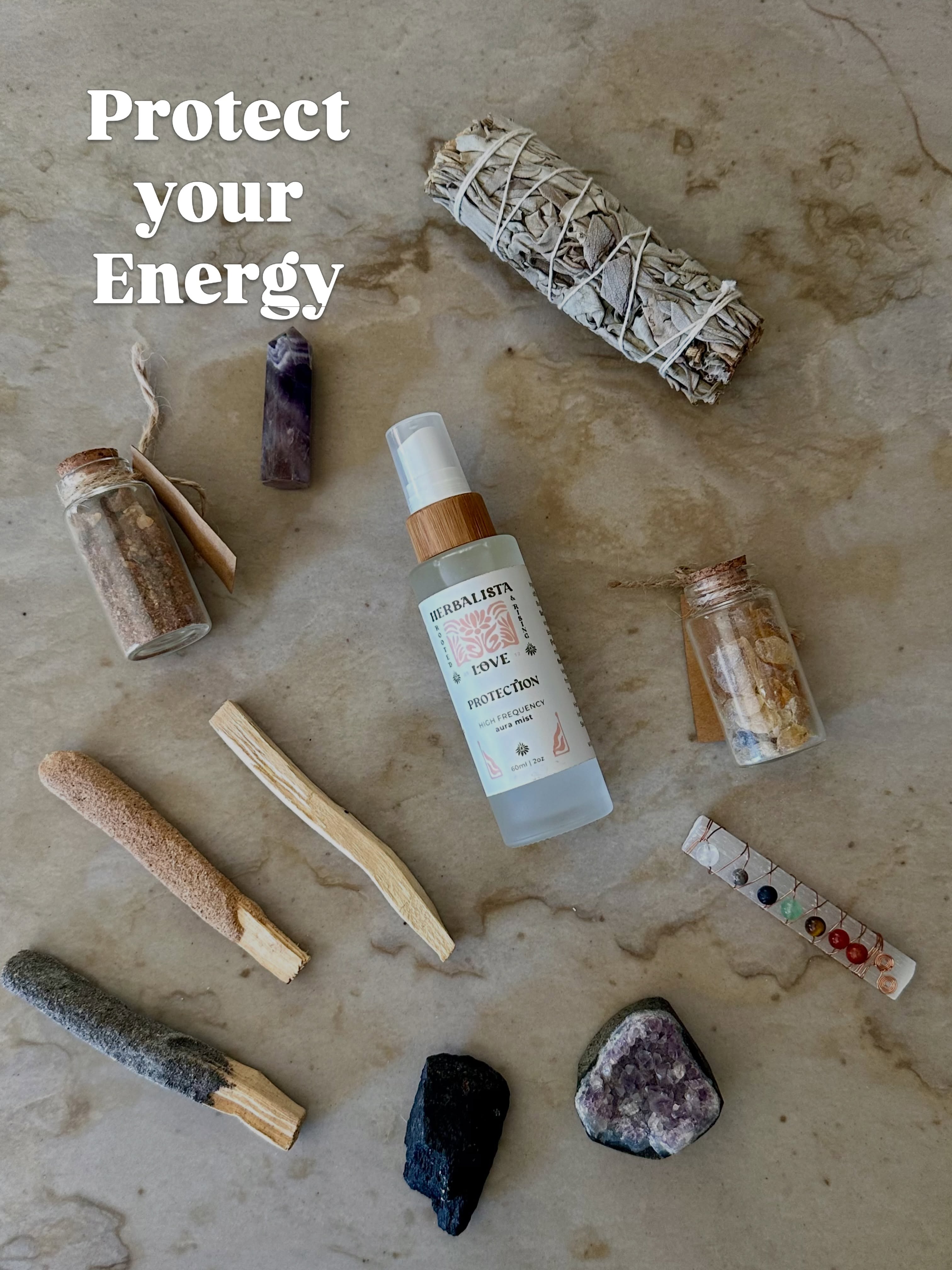 Español abajo ↓

A LITTLE RESET FOR YOUR SPACE. 🌿

~ White Sage — Traditional space cleansing & purification.

~ Palo Santo — Relaxation & calming aroma.

~ Palo Santo + Copal — Protection & clearing negativity.

~ Palo Santo + Sandalwood — Grounding, calm & mental clarity.

~ Amethyst Point — Protection, intuition & restful sleep.

~ Black Tourmaline — Grounding & energetic protection.

~ Selenite Chakra Wand — Cleansing & chakra harmony.

~ Protection Aura Mist — High-frequency mist created to strengthen the aura, shield energy & transform negativity into harmony.

Shop at Herbalista Apothecary in Cabarete or DM us for nationwide delivery. 🇩🇴

〰️

UN PEQUEÑO RITUAL PARA RENOVAR TU ESPACIO. 🌿

~ Salvia Blanca — Limpieza y purificación de espacios.

~ Palo Santo — Relajación y aroma calmante.

~ Palo Santo + Copal — Protección y limpieza de negatividad.

~ Palo Santo + Sándalo — Enraizamiento, calma y claridad mental.

~ Punta de Amatista — Protección, intuición y descanso.

~ Turmalina Negra — Enraizamiento y protección energética.

~ Varita de Selenita — Limpieza y armonía de chakras.

~ Protection Aura Mist — Spray de alta frecuencia creado para fortalecer el aura, proteger la energía y transformar la negatividad en armonía.

Visítanos en Herbalista Apothecary, Cabarete, o pide por DM con envíos a toda República Dominicana. 🇩🇴

#PaloSanto #EnergyCleansing #Amethyst #Selenite #ProteccionEnergetica